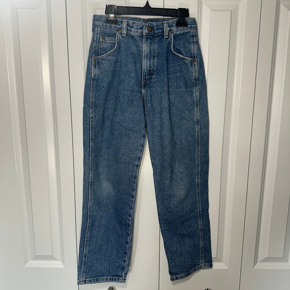 Wrangler Jeans Kids‎ 12 Regular Blue Authentics Straight Leg Denim Heavy Weight